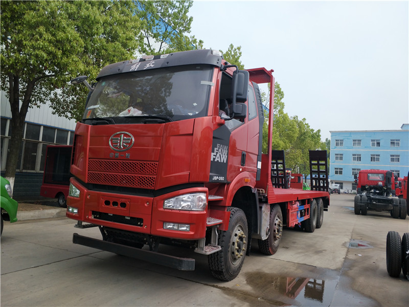 解放J6前四后八平板运输车